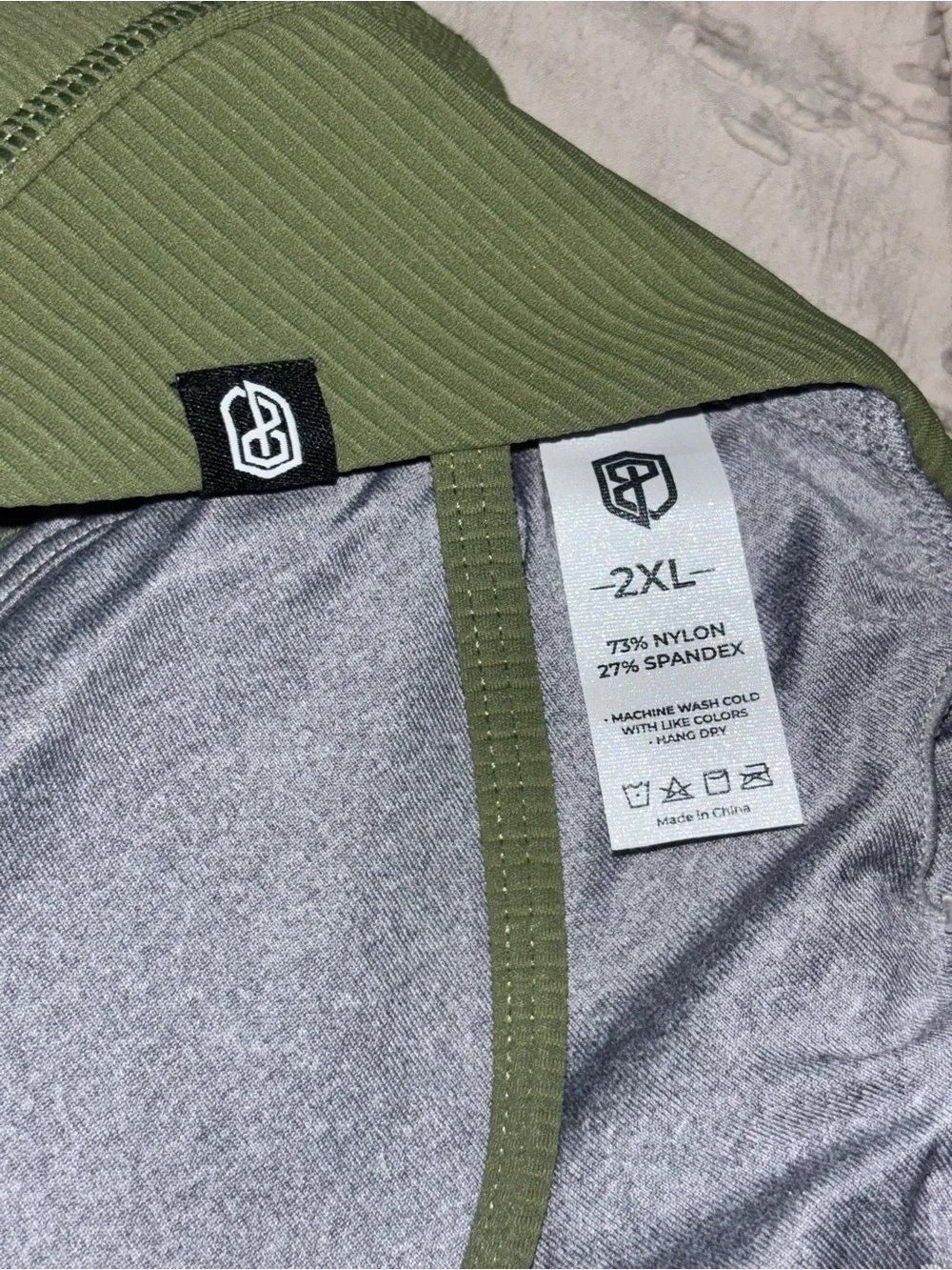 Born Primitive Break the Limits Ribbed Sports Bra Army Green 2XL NWT